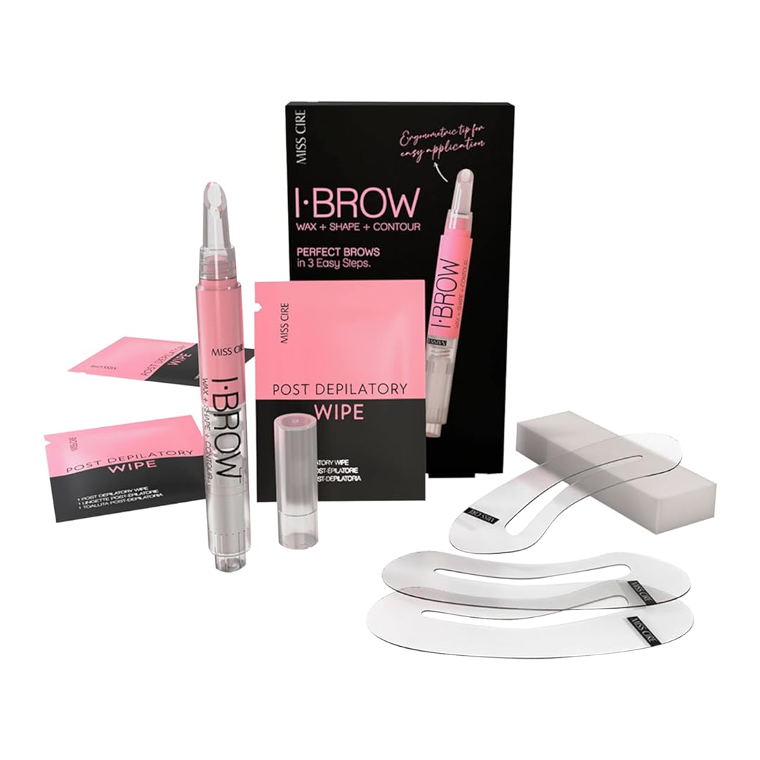 Eyebrow and Facial Waxing Pen Kit - Ideal Hair Removal for Your Face - Upper Lip Eye Brow Cheeks and Chin - Just Wax Shape and Contour - I-Brow Facial Wax Pen by Miss Cire