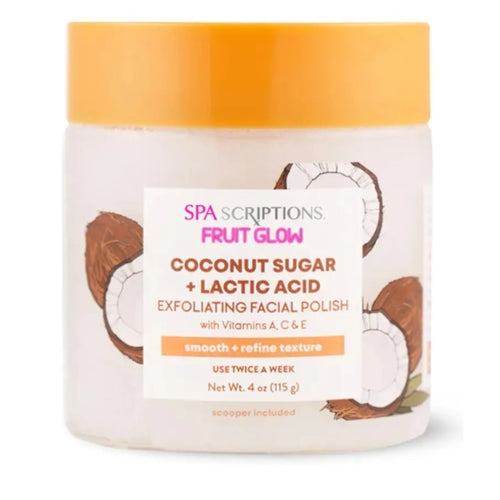 Spascriptions – Coconut Sugar + Lactic Acid Exfoliating Facial Polish 4oz