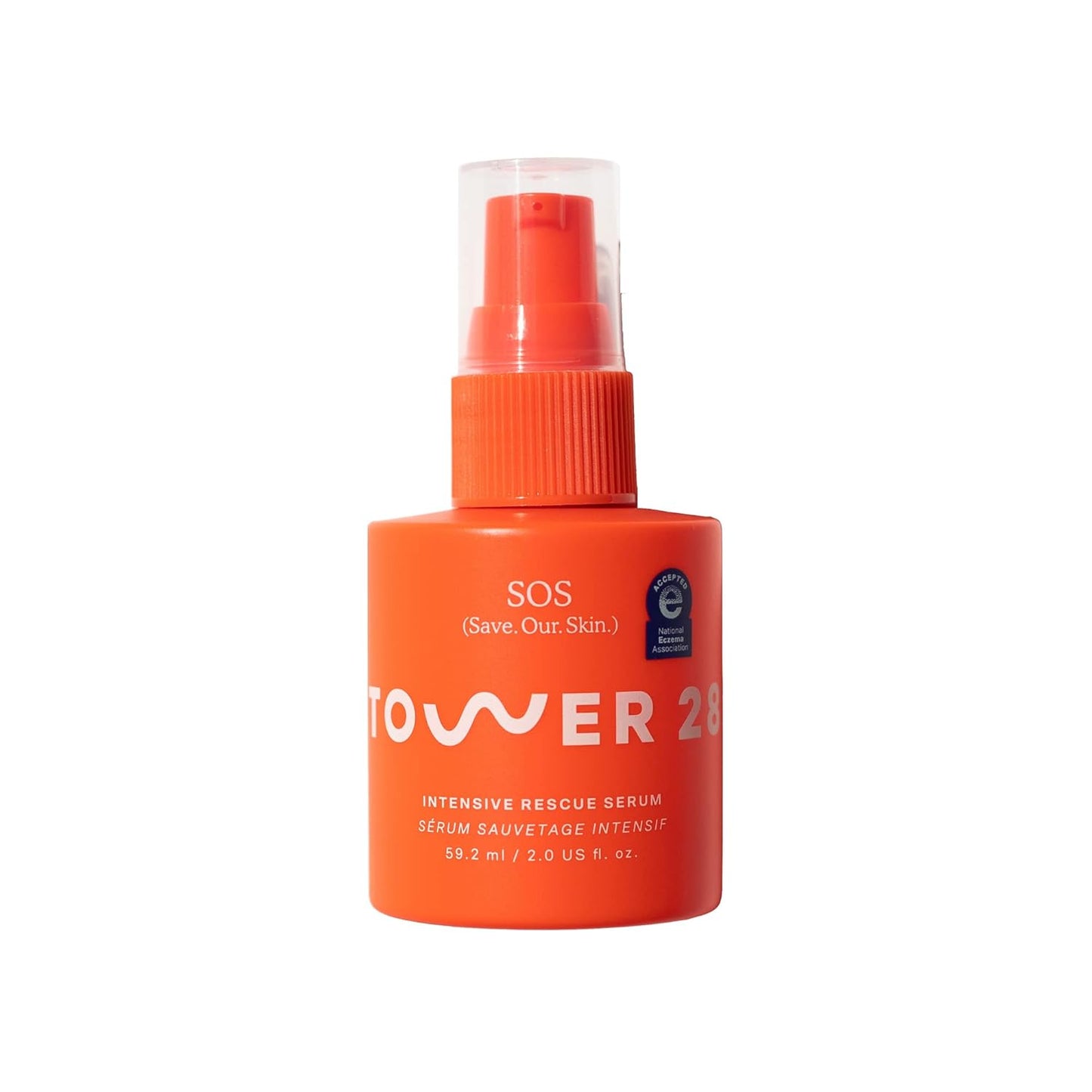 Tower 28 SOS Intensive Rescue Serum | Reduce Redness| Hypochlorous Acid Serum for Sensitive Skin | Target Blemishes and Irritation | 2 Fl Oz
