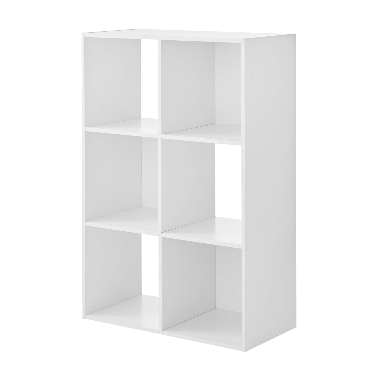 Storage Cabinet 6-Cube White Display Books Artwork Photos Home Office Organizer