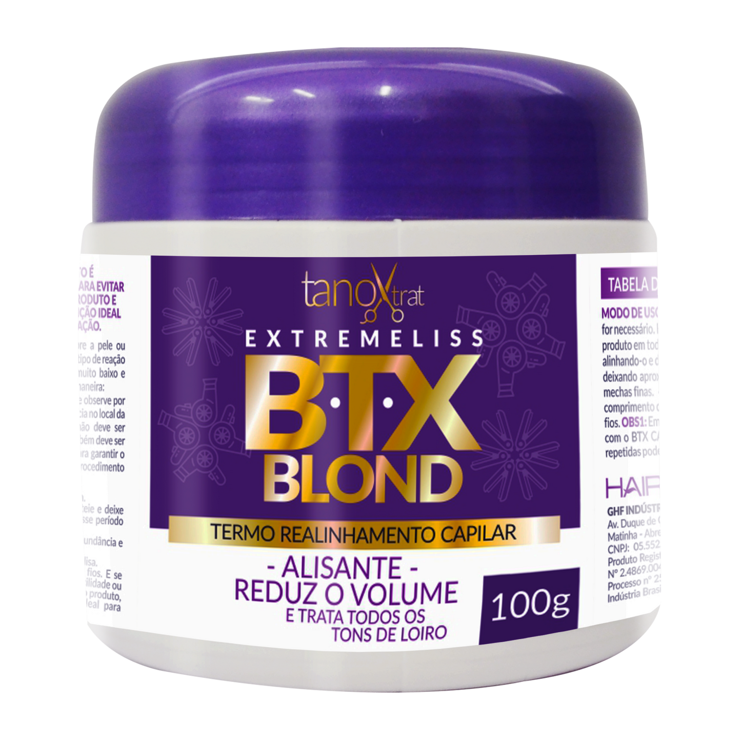 Hair Fly Deep Hair Mask Capillary Deep Hair Mask Blond Tanox Trat Trat Hair Fly 100g