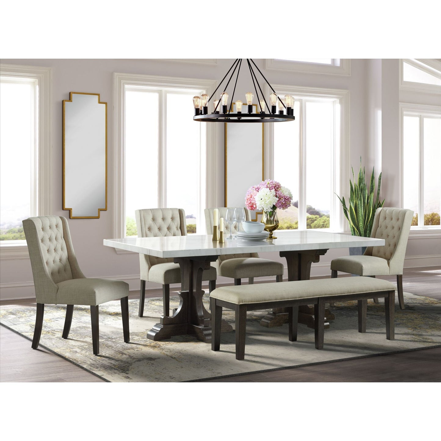 Verona Rectangular (EL1T-A) Bench with Cushion Seat