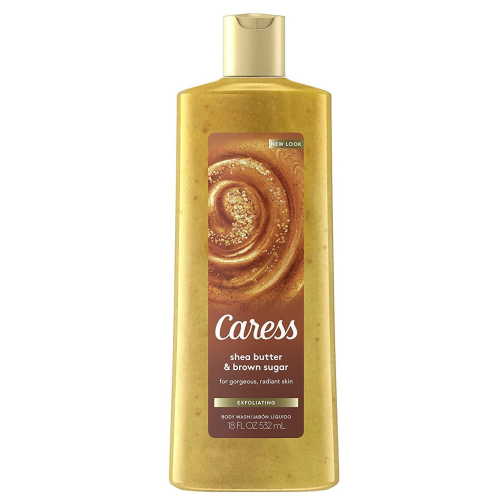 CARESS SHEA BUTTER & BROWN SUGAR BODY WASH 18OZ