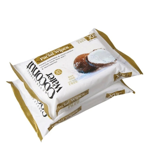 XBC Coconut Water Cleansing Facial Wipes - Twin Pack