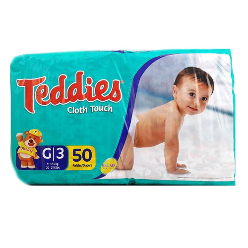 Teddies Cloth Touch Jumbo Diaper - 50 Count