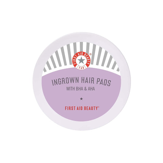 First Aid Beauty Ingrown Hair Pads with BHA & AHA Ð Daily Treatment Prevents Razor Bumps + Ingrown Hairs and Soothes Irritation Ð 28 Pads