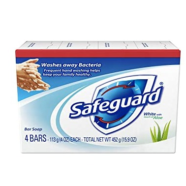 SAFEGUARD BAR SOAP WHITE 4PK