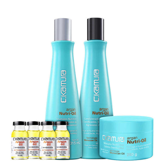 C.Kamura Kit Argan Nutri-oil Nutrition Antifrix (4 Products)