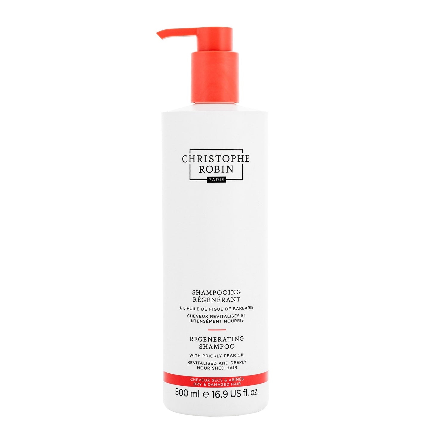 Christophe Robin Regeneratring Shampoo with Prickly Pear Oil, 500 mL